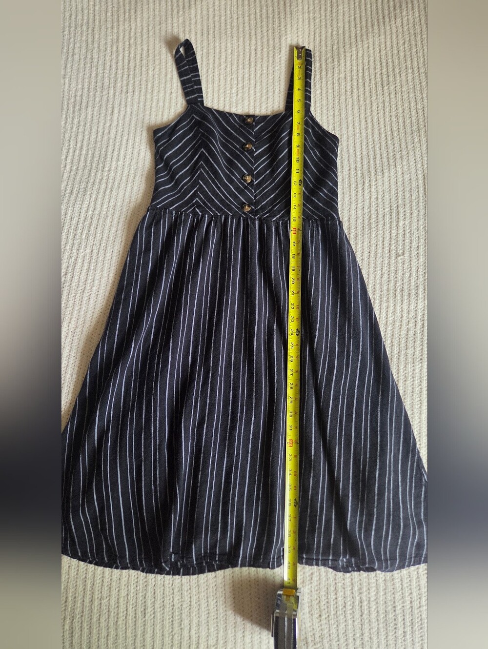 Reitmans Linen Blend Striped Fit & Flare Sundress M - Picture 9 of 13